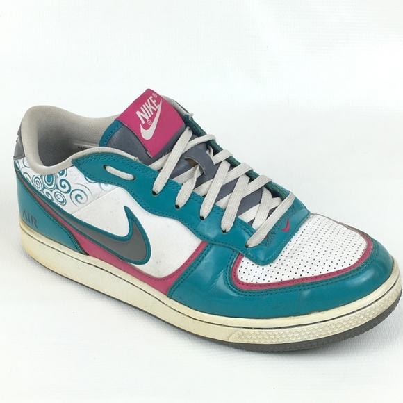 teal and pink nike shoes